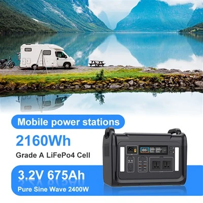 Poderisme solar d'emergència exterior 2400W Bateria de liti portàtil 2160WH